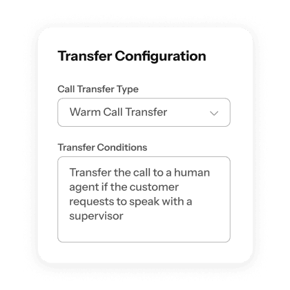 Warm call transfer visualization